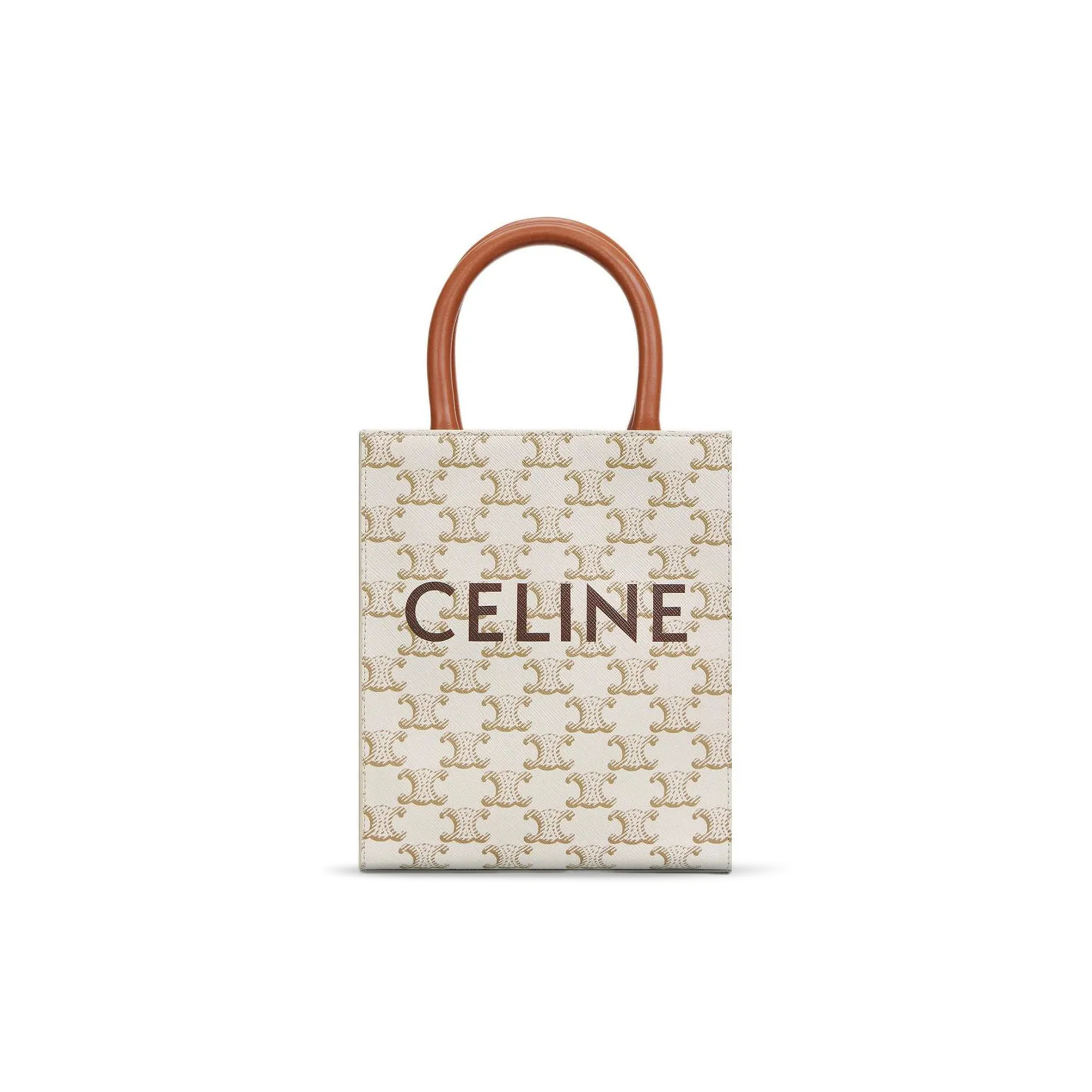 Ce**e mini tote in cabas triomphe prints and leather 194372bzk.01bc (21*17*4cm)